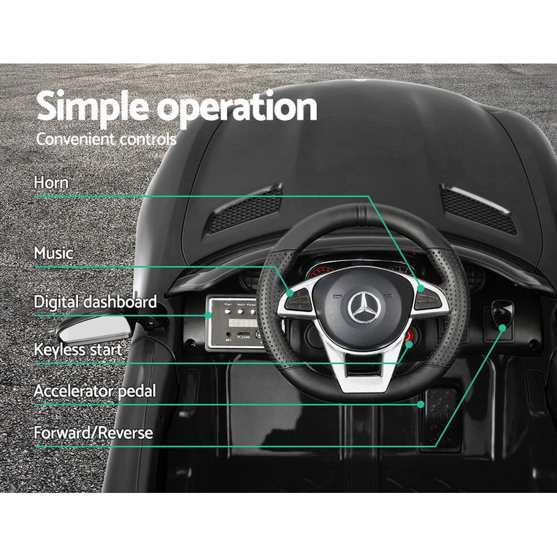 Mercedes-Benz AMG GTR Licensed Electric Ride On Car - Black
