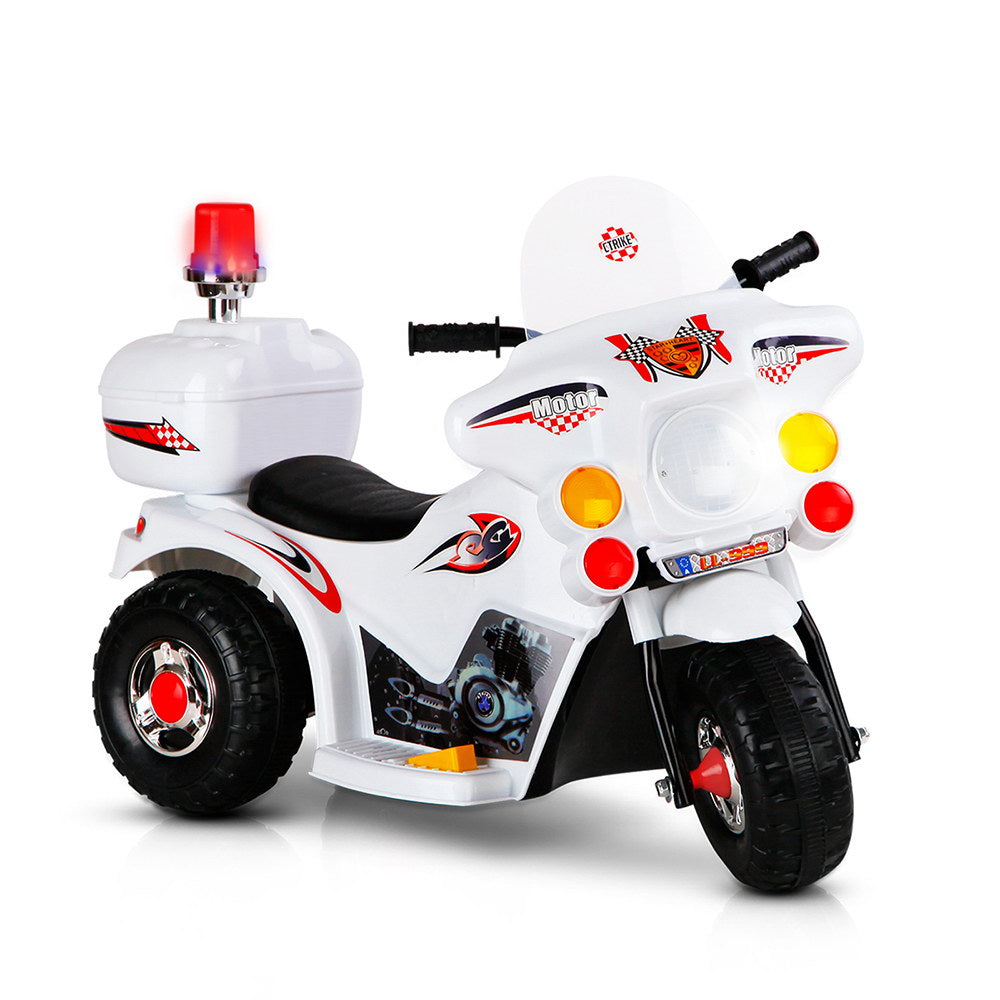 Serano Electric Police Motorbike – White – Kids