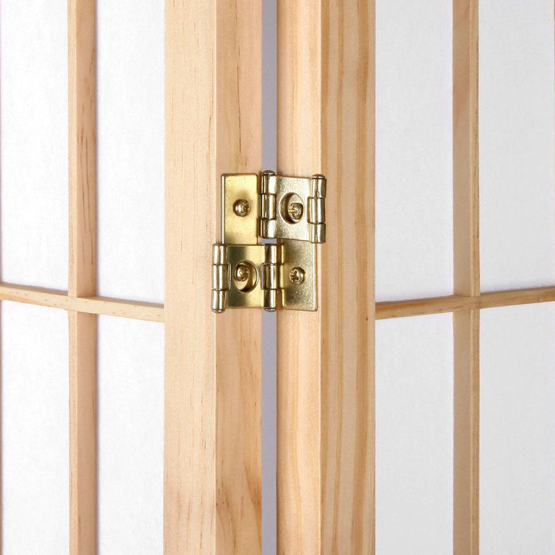 6 Panel Room Divider Screen - 261 x 179cm - Natural