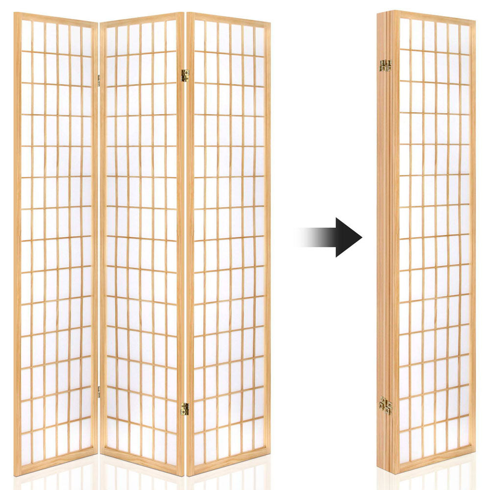 Karano 6 Panel Room Divider Screen – Natural – 261 x 179cm