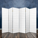 6 Panel Room Divider Screen - 261 x 179cm - White