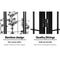 4 Panel Bamboo Room Divider - Black & White