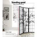 Takeshi Bamboo Room Divider – Black & White – 4 Panel