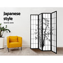Takeshi Bamboo Room Divider – Black & White – 4 Panel