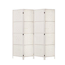 Artiss 4 Panel Room Divider Screen 163x170cm Woven White