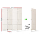 4 Panel Room Divider Screen - Woven White