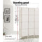 4 Panel Room Divider Screen - Woven White