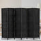 6 Panel Woven Room Divider Screen - Black