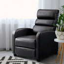 Leather Recliner Armchair - Brown