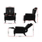 Faux Leather Recliner Armchair – Black