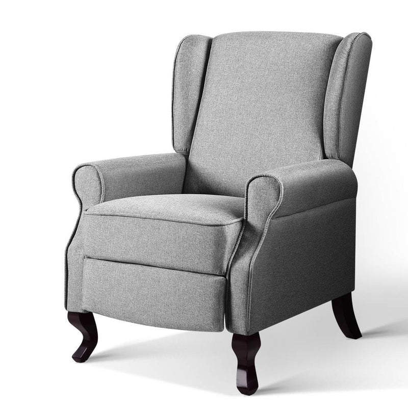 Recliner Armchair – Grey Fabric