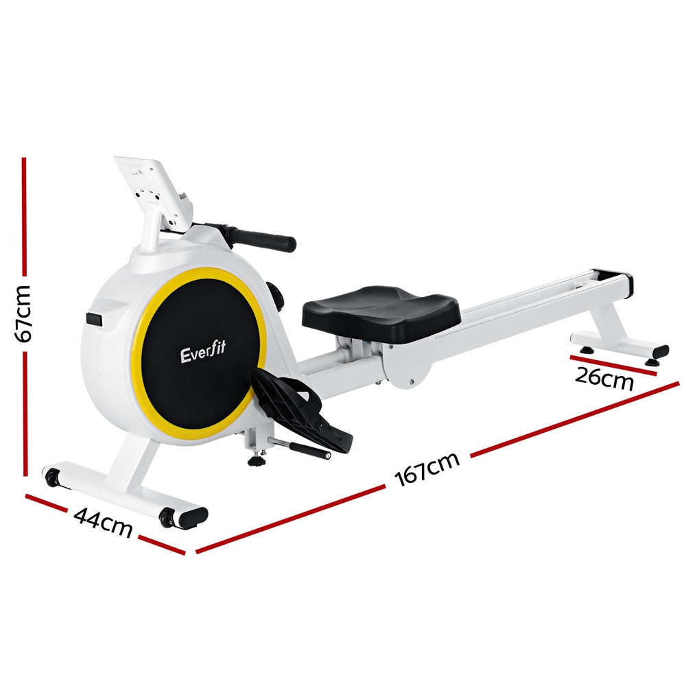 Everfit Magnetic Rowing Machine – Black – 16 Levels