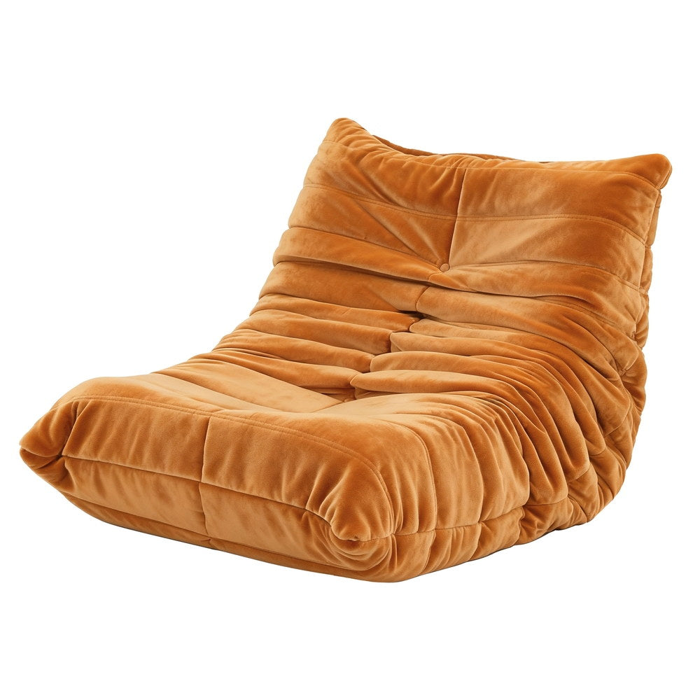 Corren Lazy Floor Lounge Chair – Brown / Wood – Single