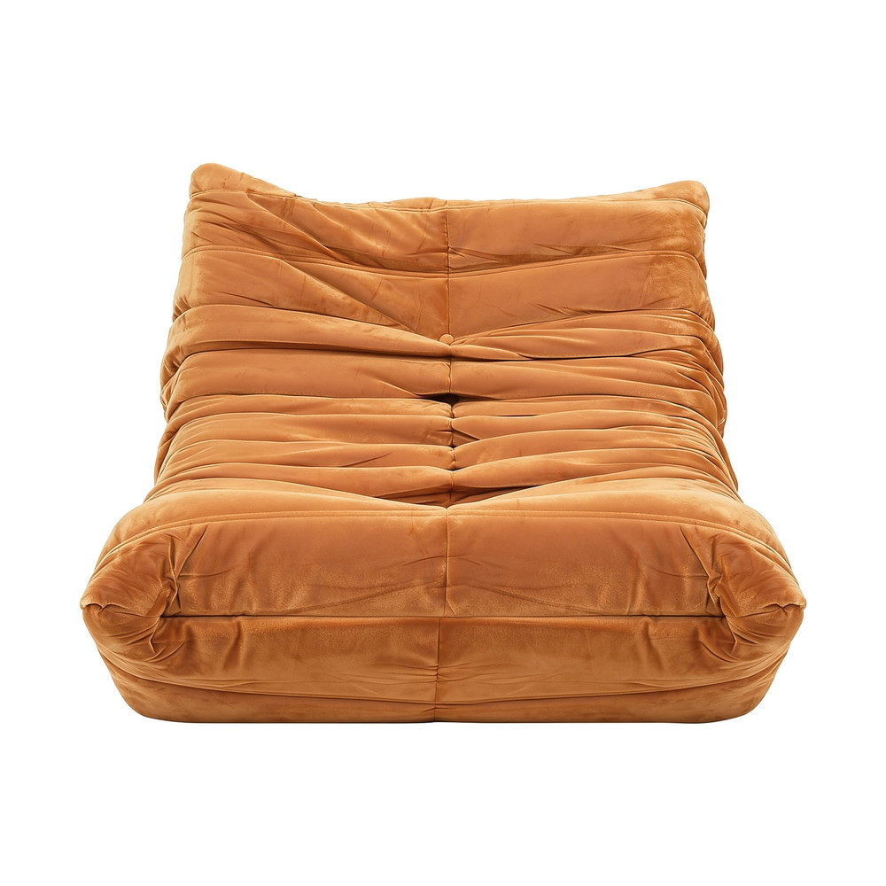 Corren Lazy Floor Lounge Chair – Brown / Wood – Single