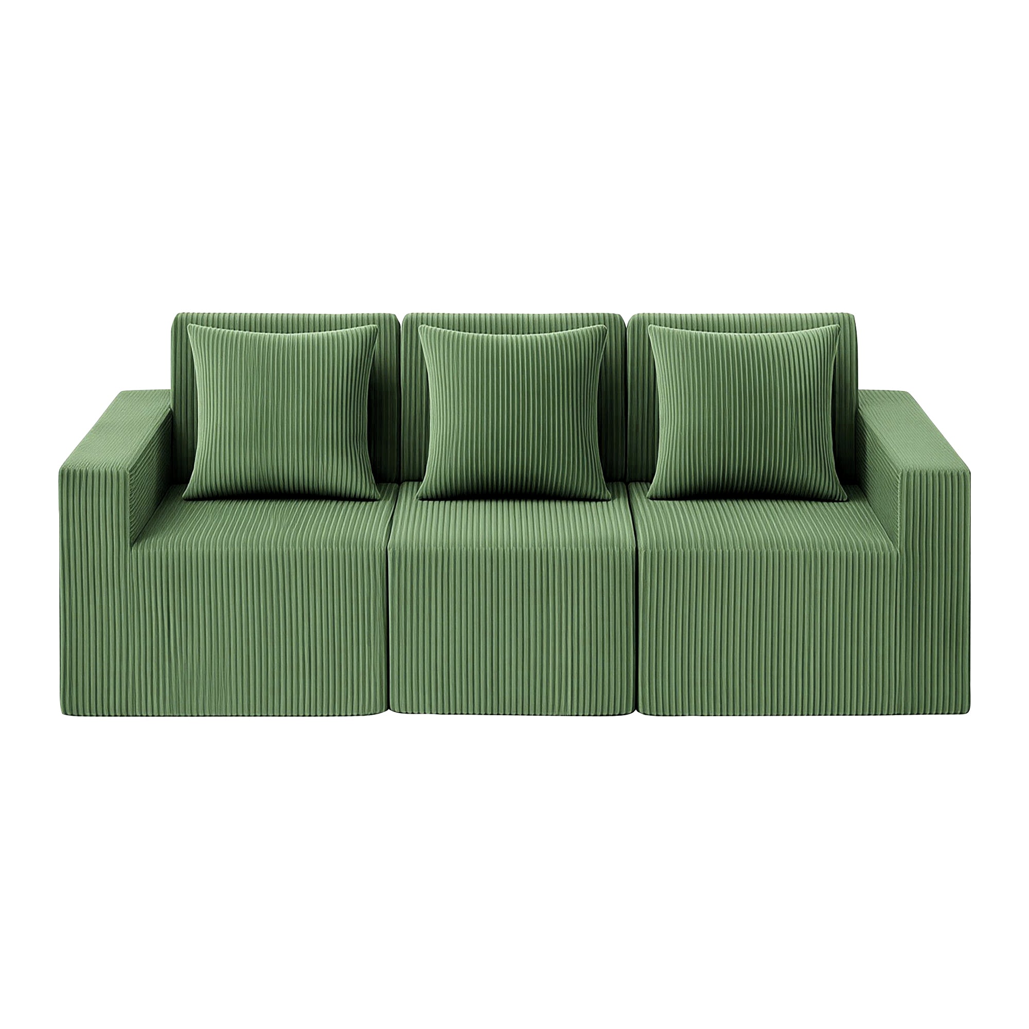 Aldara Modular Sectional Sofa – Green – 3 Seaters
