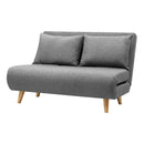 Sofa Bed 2 Seater Convertible Couch Recliner Lounge Chair Linen