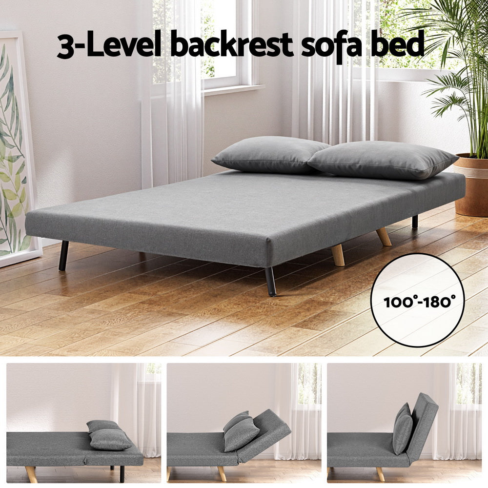 Dalton Convertible Sofa Bed – Grey – 2 Seaters