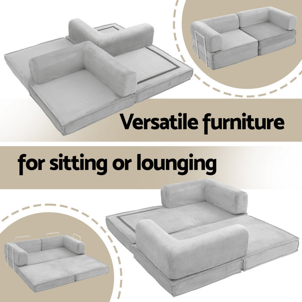 Nexus Convertible Folding Sofa Bed – Grey – 180 cm