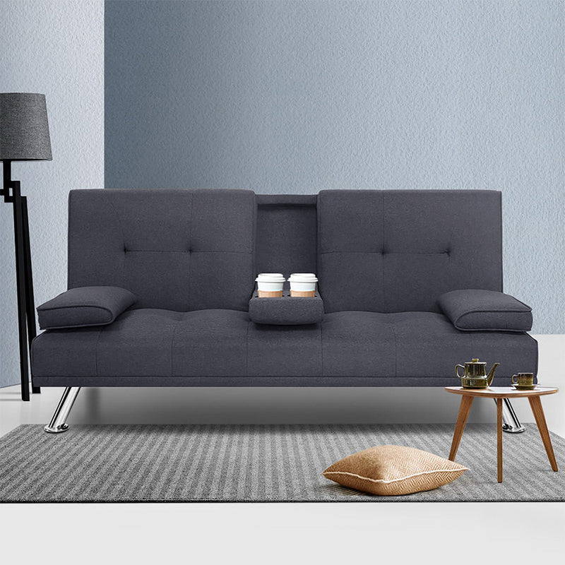 Fabric Sofa Bed - Dark Grey