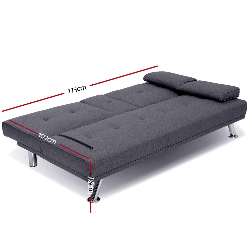 Bentley Sofa Bed – Dark Grey – 3 Seaters