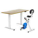 Under Desk Folding X - Bike with 140cm Automatic Standing Desk Magnetic Resistance Oak