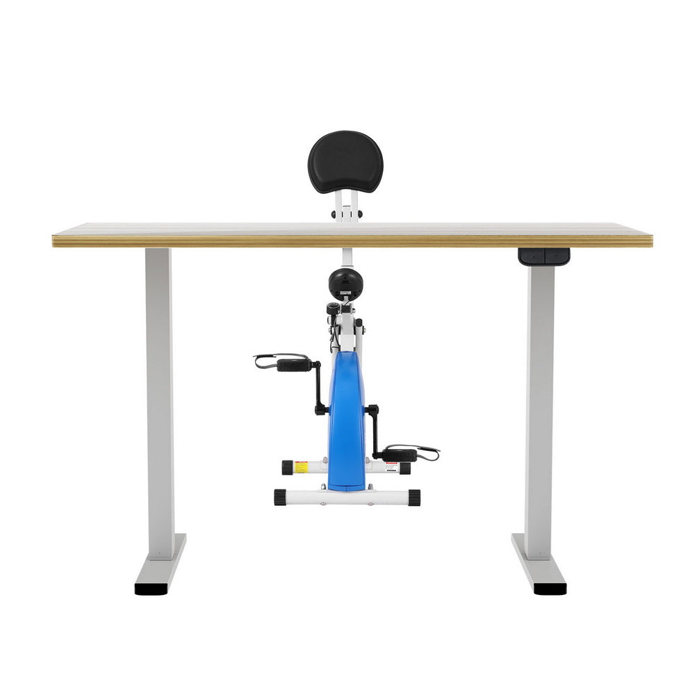 Nexus Electric Standing Desk with Exercise Bike – Brown – 140 cm