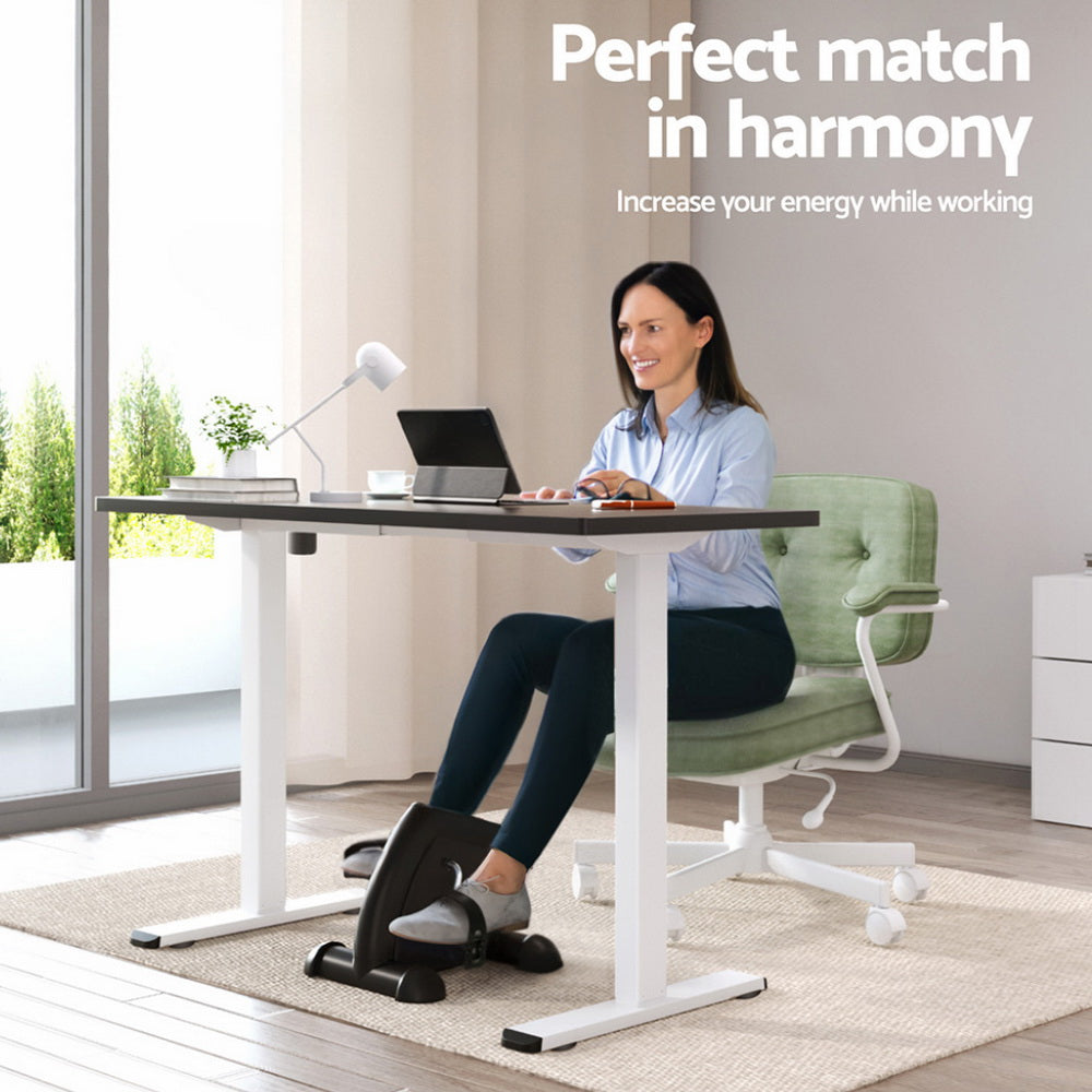 Atlas Electric Standing Desk with Exercise Bike – Black – 140cm