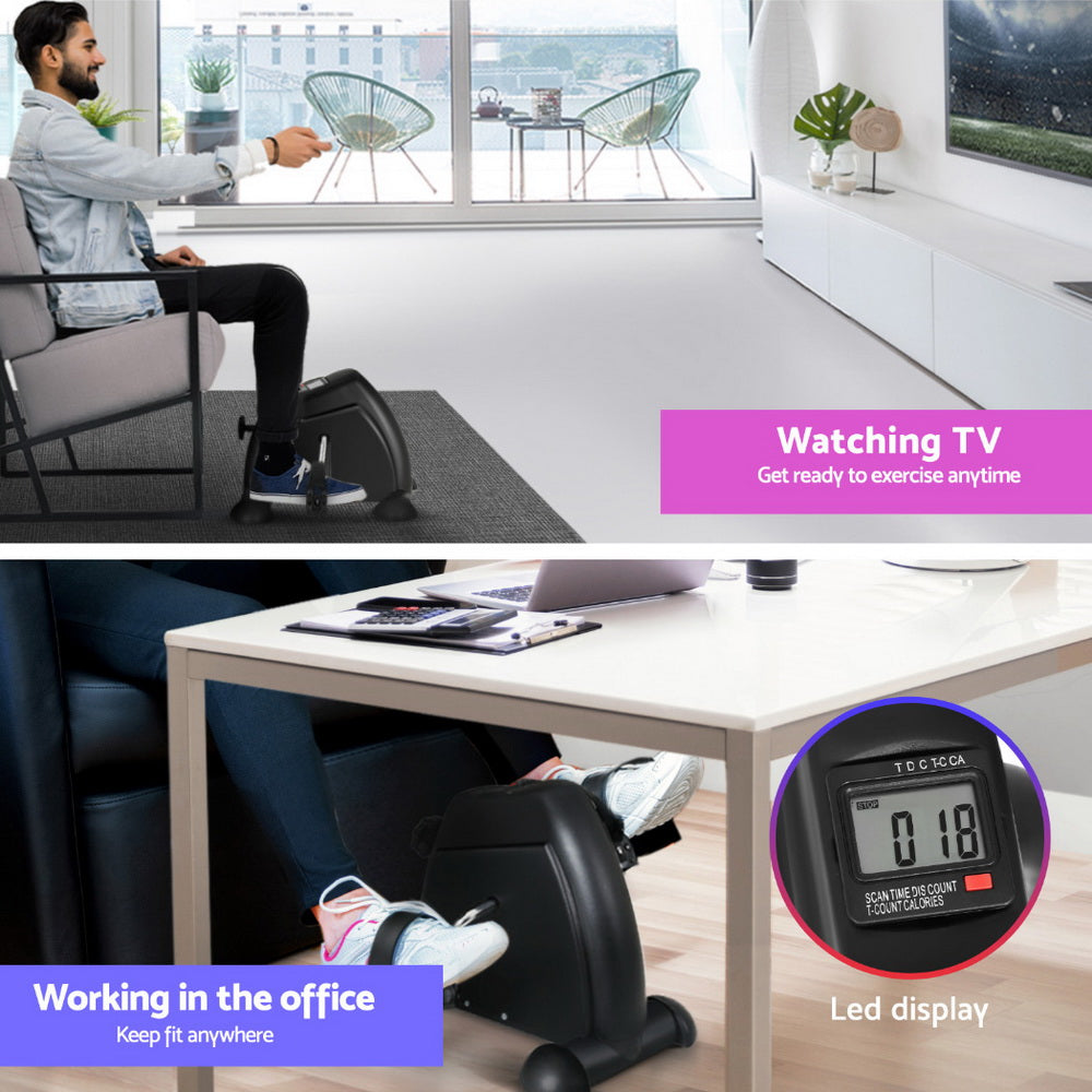 Linden Electric Standing Desk with Exercise Bike – White – 120 cm