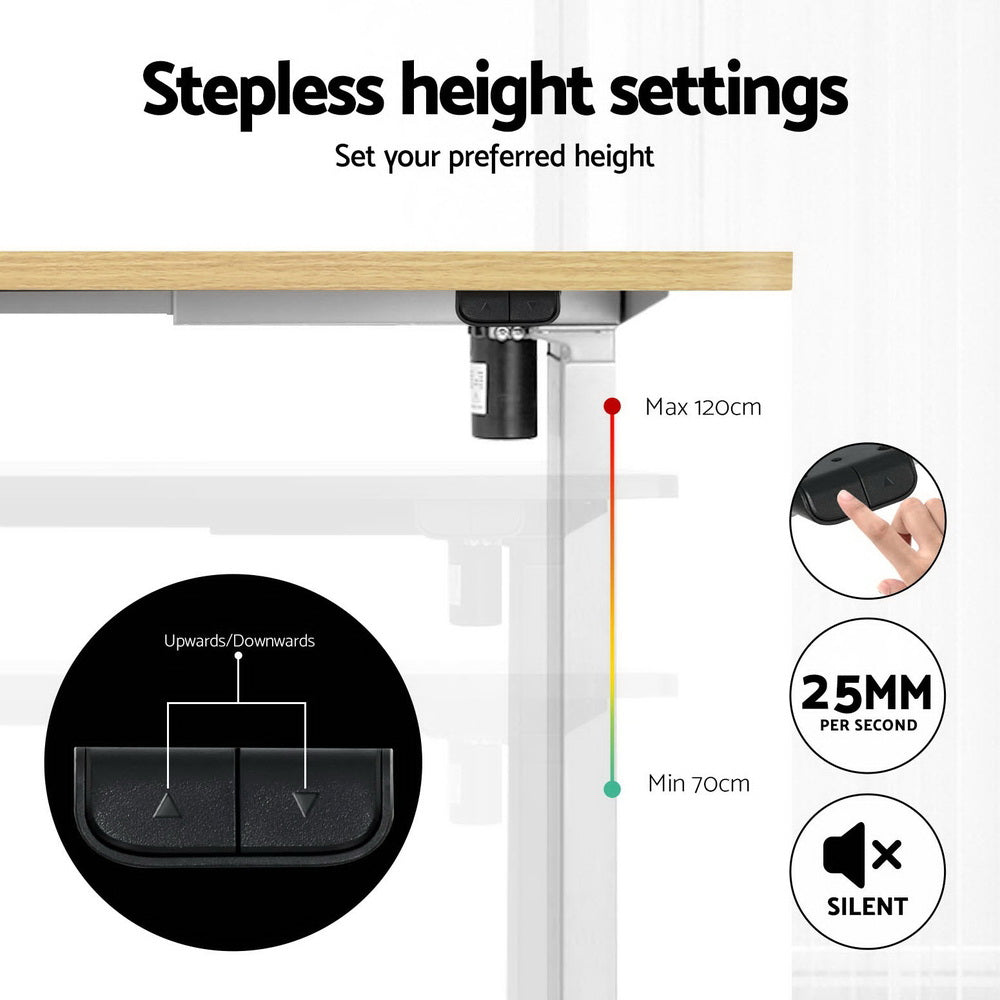 Kaison Electric Standing Desk with Walking Pad – Oak – 140 cm