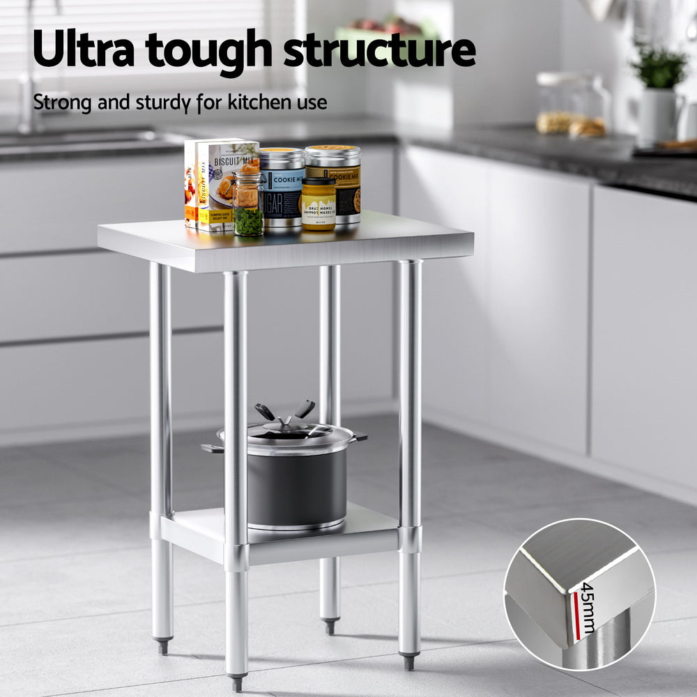 Halston Stainless Steel Work Bench – 610x457mm