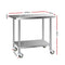 Stainless Steel Kitchen Bench with Wheels – 1219x610mm