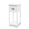White Vintage Bedside Table – Thyme Design