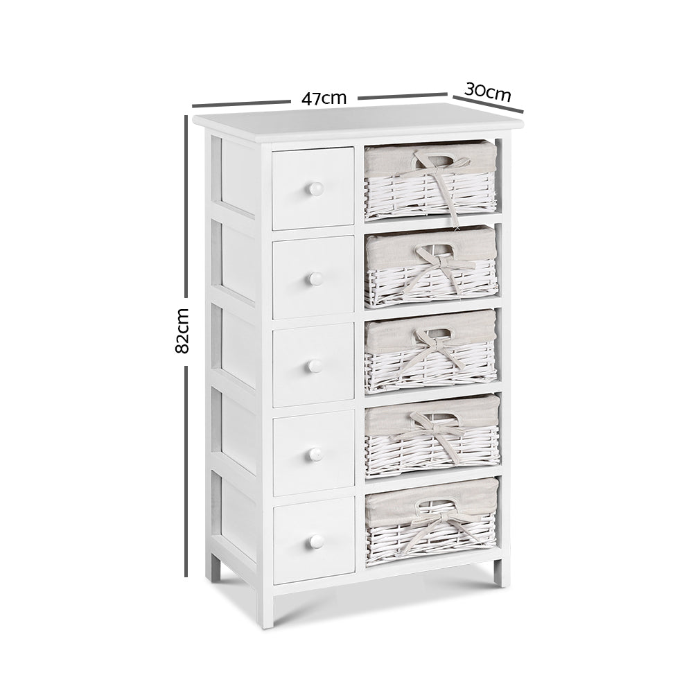 Serano Storage Cabinet – White – 5 Drawer