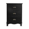 3 Drawers Vintage Bedside Table - Black