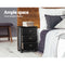 3 Drawers Vintage Bedside Table - Black