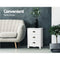 3 Drawers Vintage Bedside Table - White