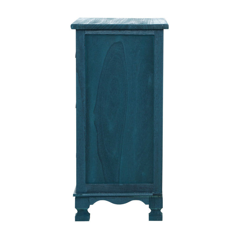 3 Drawer Vintage Bedside Table - Blue