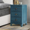 3 Drawer Vintage Bedside Table - Blue