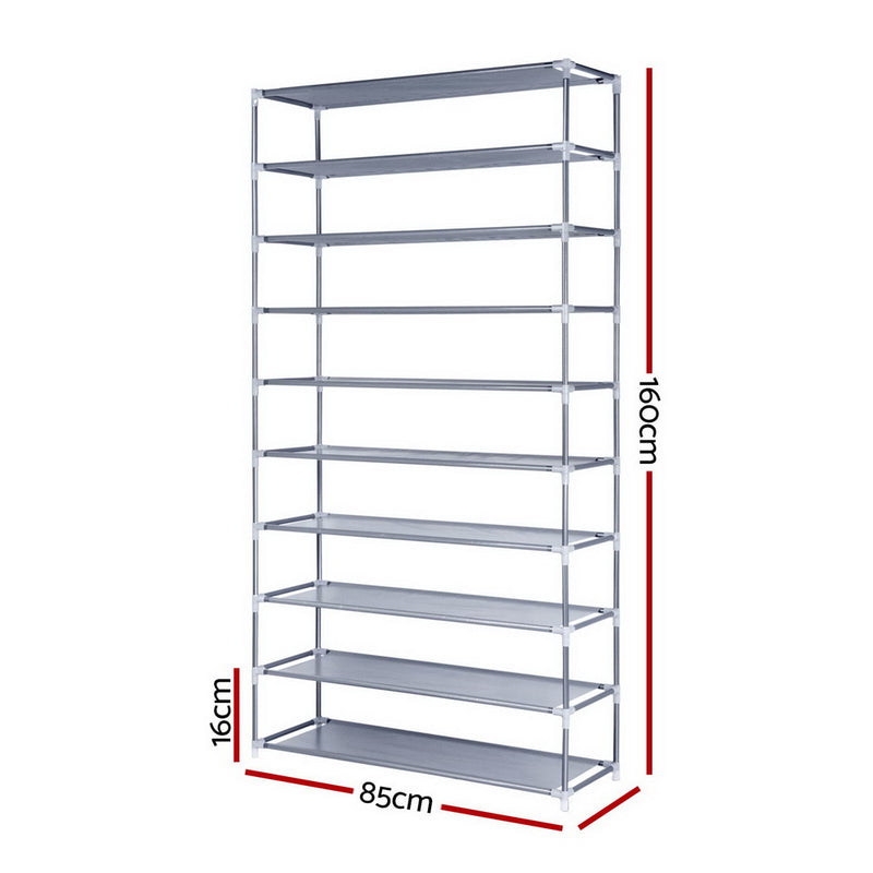 10 Tier Stackable Shoe Rack