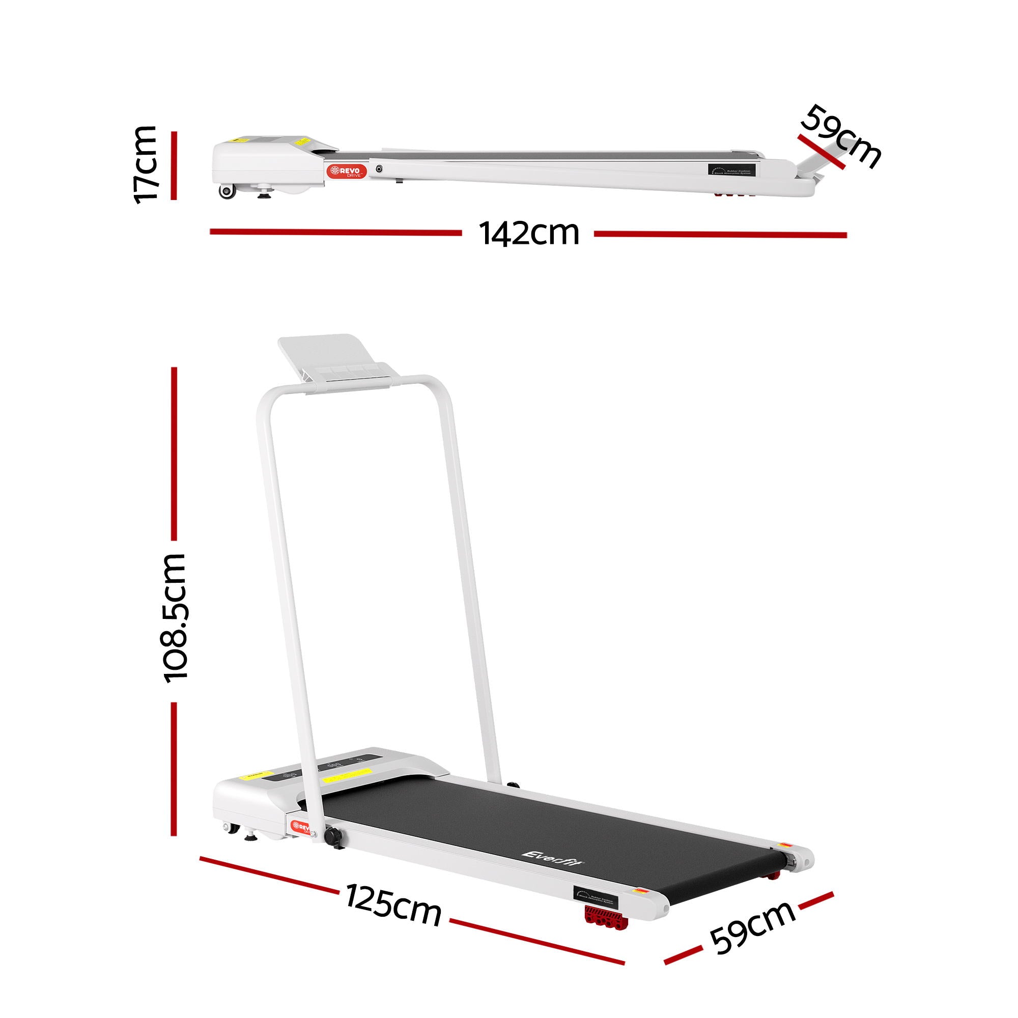 Alderon Electric Walking Pad – White – 380 mm