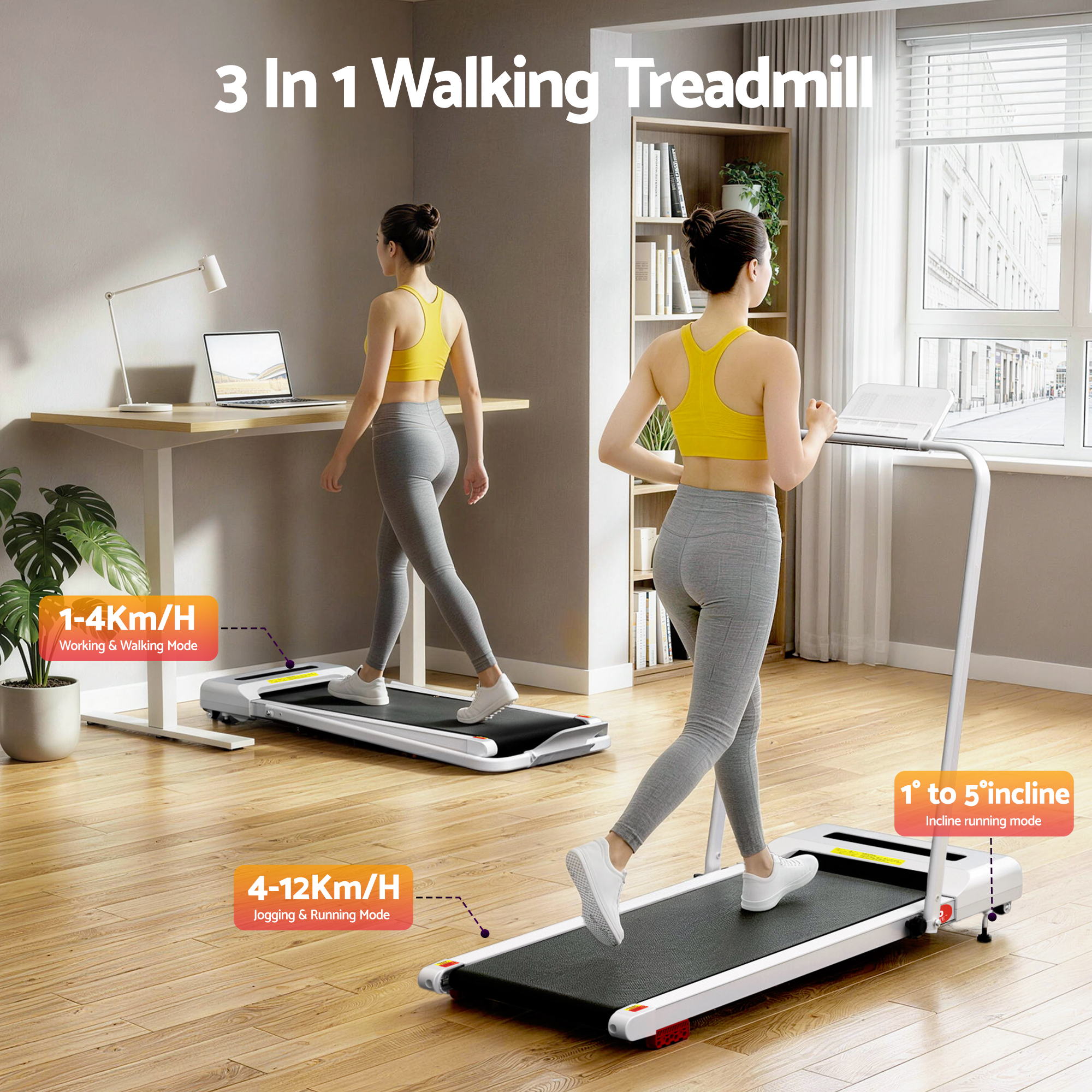 Alderon Electric Walking Pad – White – 380 mm