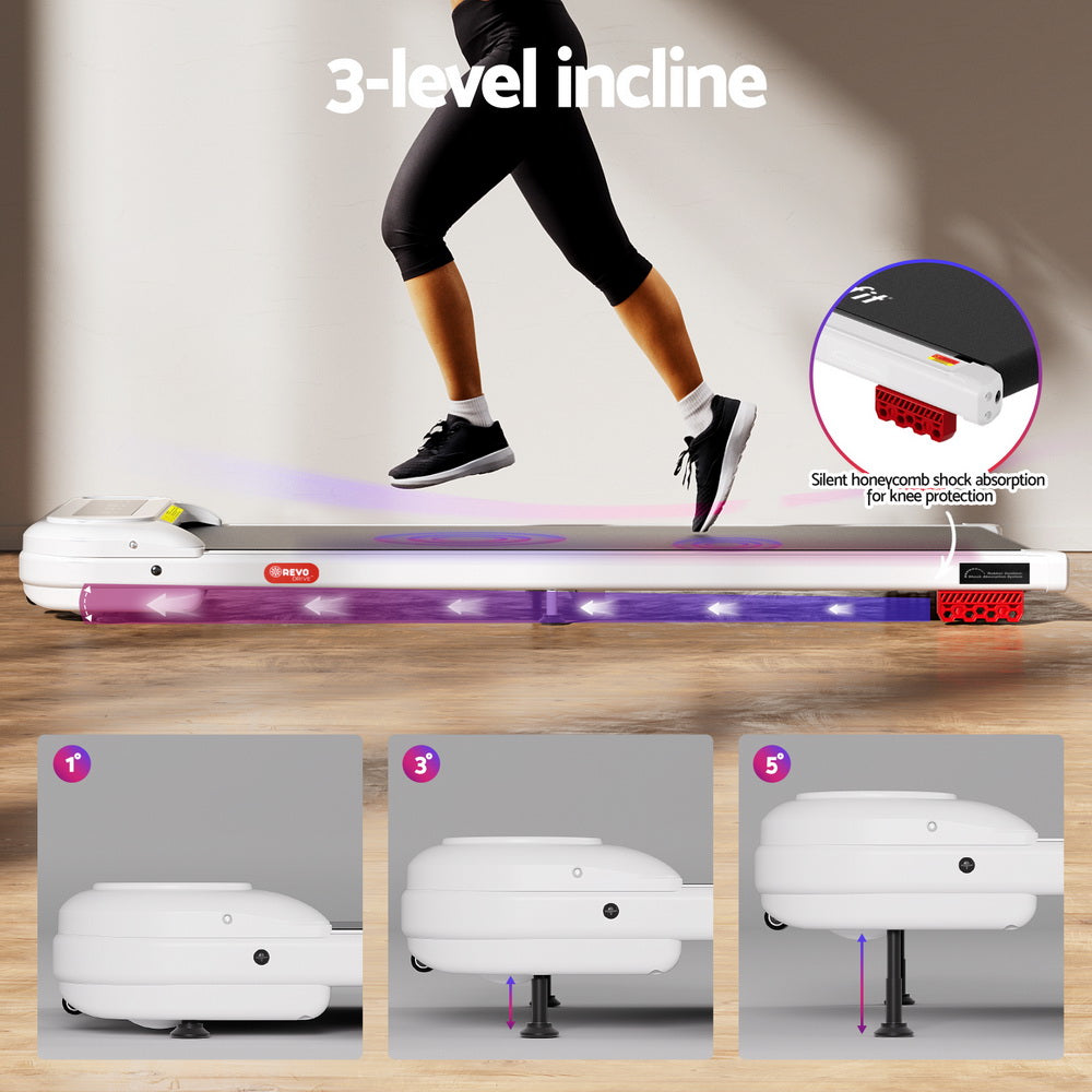 Carson Electric Walking Pad – White – Under Desk