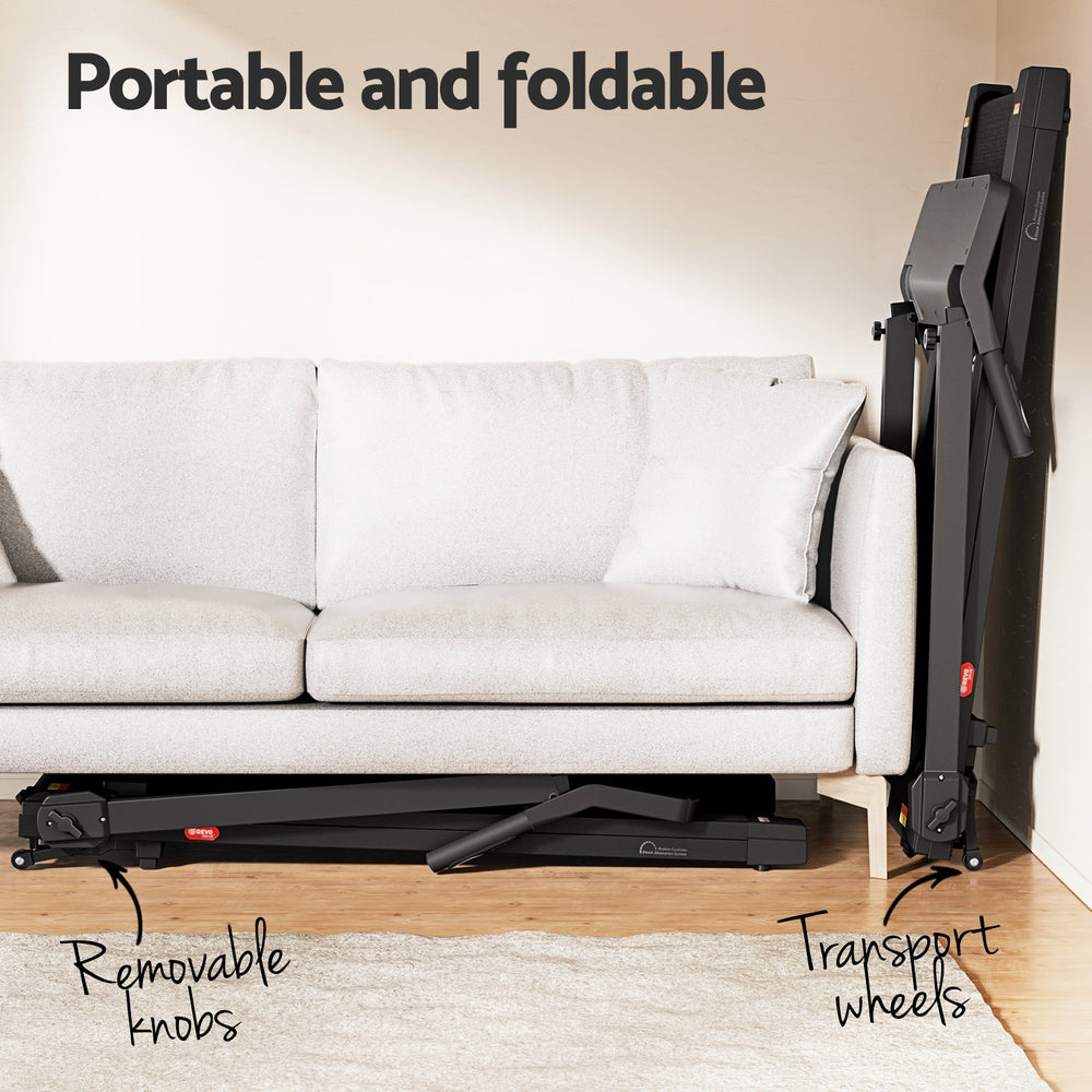 Fiora Electric Foldable Treadmill – Black – 42 cm