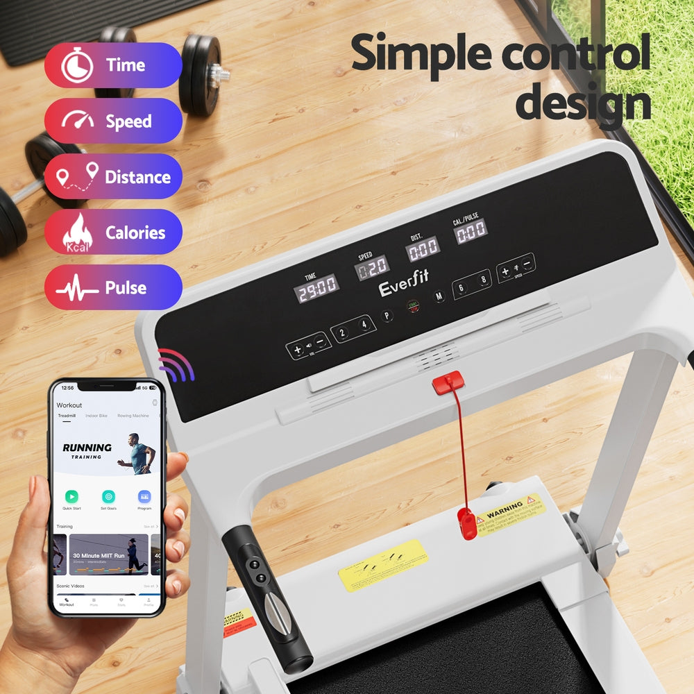 Volos Electric Foldable Treadmill – White – 42 cm