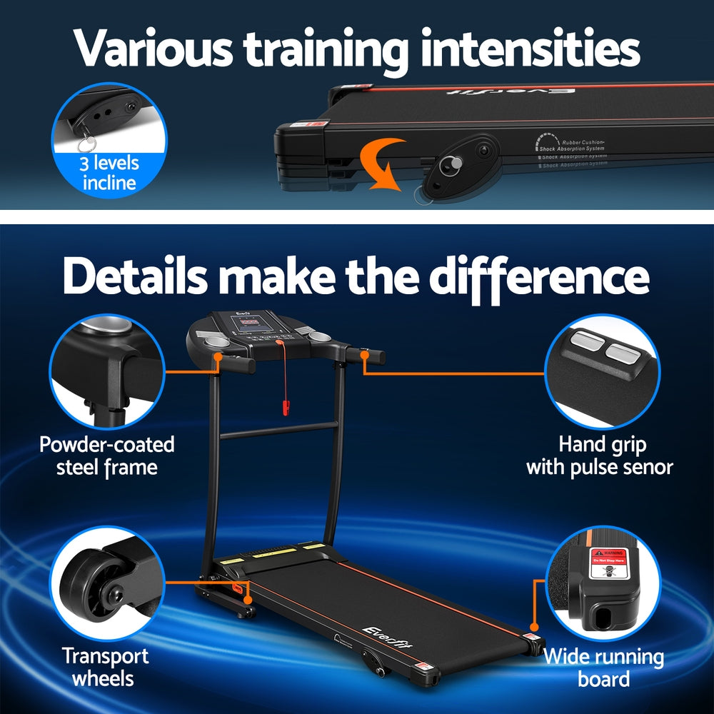 Titan Electric Treadmill – Black – 40 cm Belt
