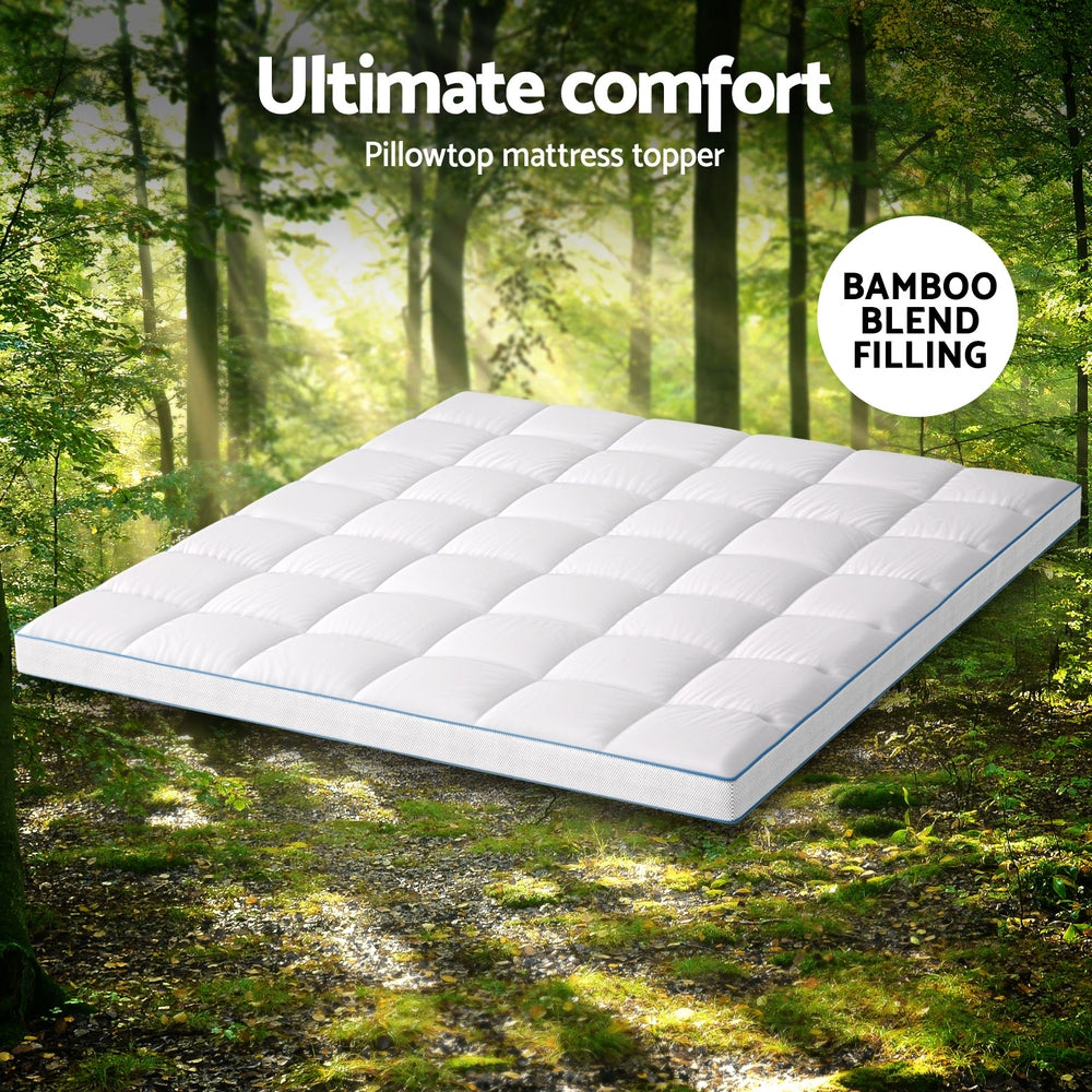 Serano Bamboo Mattress Topper – White – King