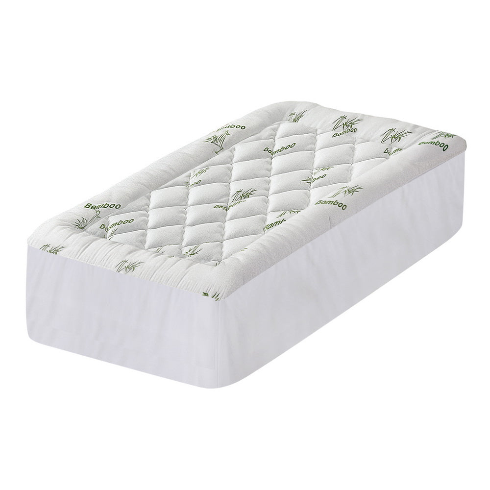 Bambora Bamboo Mattress Topper – White – Single