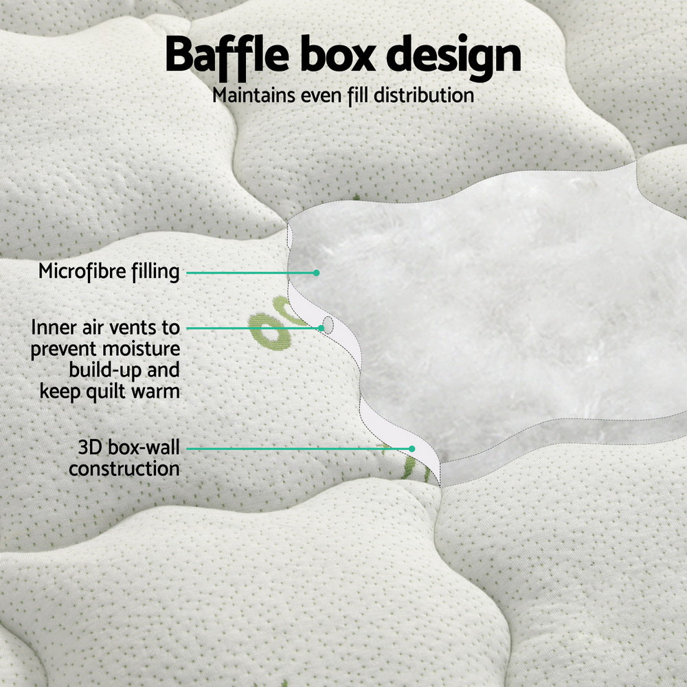 Kairo Bamboo Mattress Topper – White – King