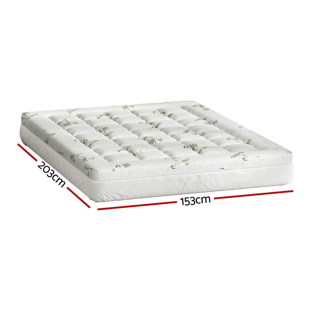 Volos Bamboo Mattress Topper – White – Queen