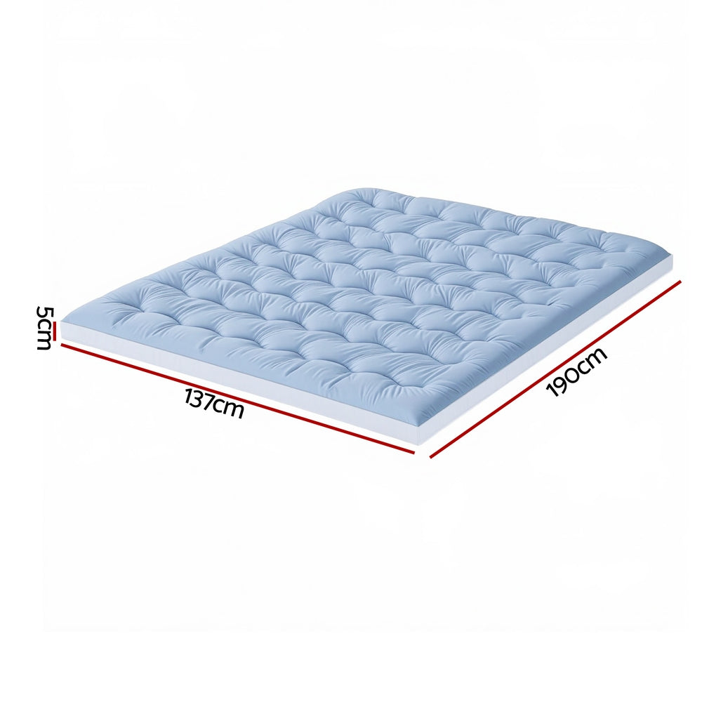 Valona Pillowtop Mattress Topper – White – Double